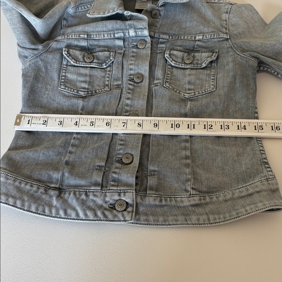 Vince Washed Denim Jean Jacket in Light Grey Casual Boho Layering Size XS/S * - Picture 10 of 12